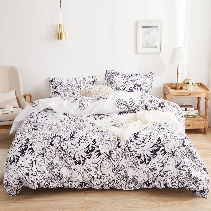 

Draft Line Plant Print Sheet Set, Multicolor
