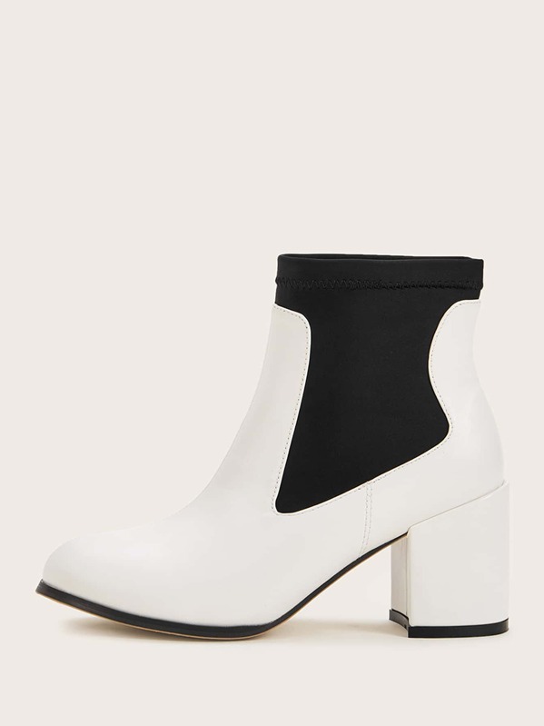 

Two Tone Chunky Chelsea Boots, White