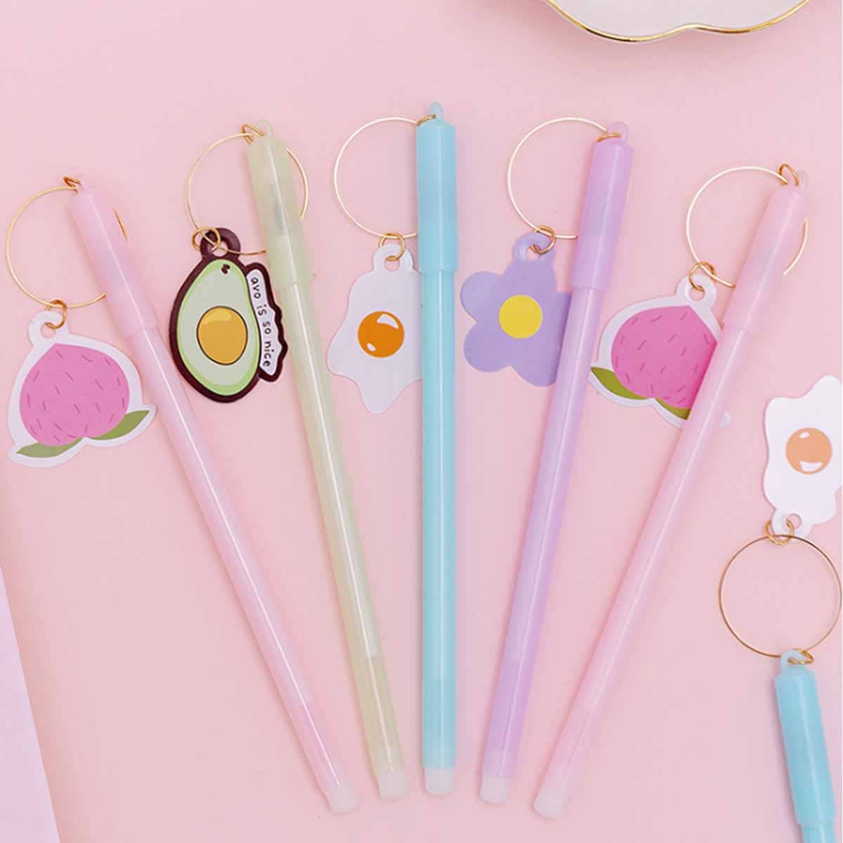

4pcs Random Ring Fruit Pendant 0.5mm Gel Pen