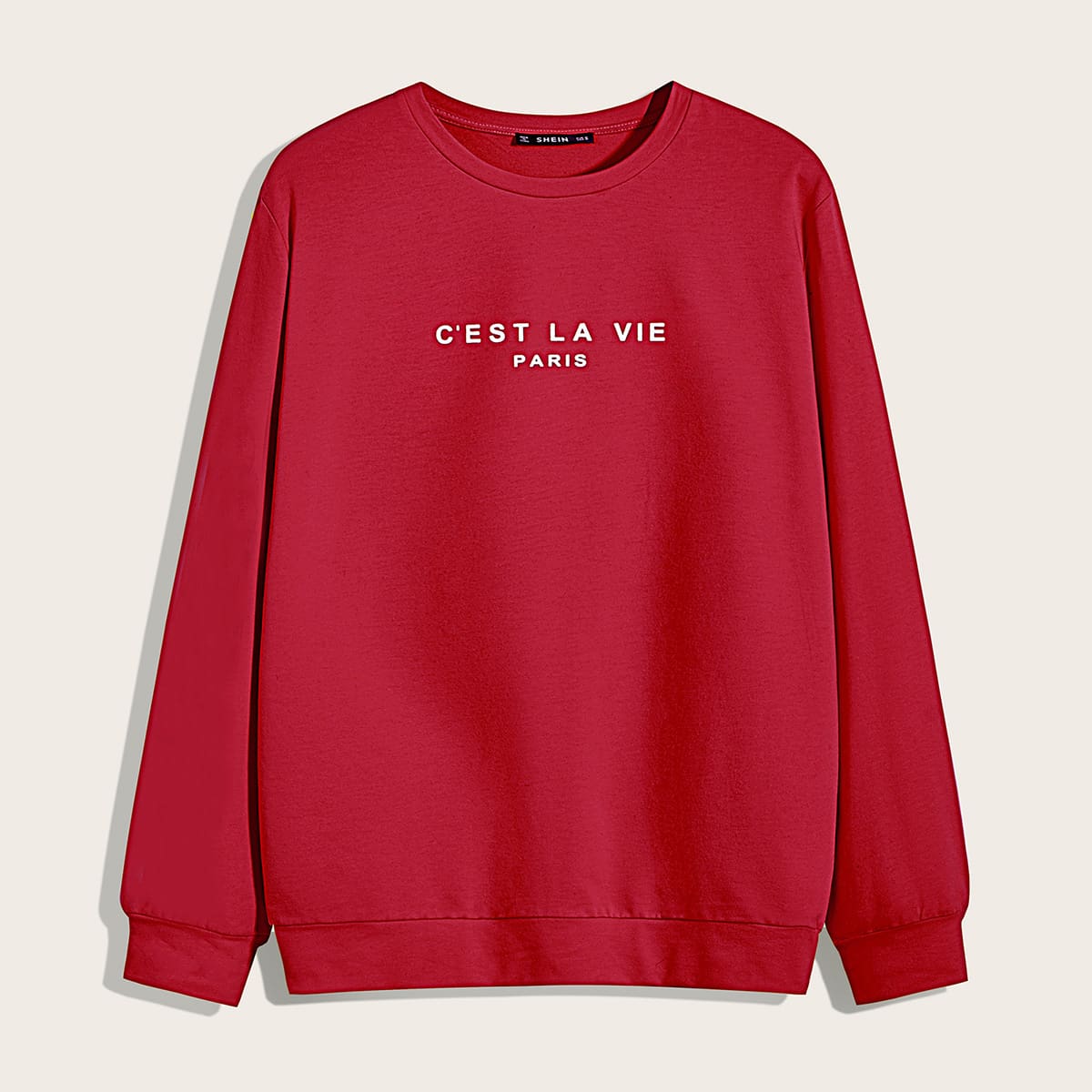 

Guys Slogan Graphic Pullover, Red bright