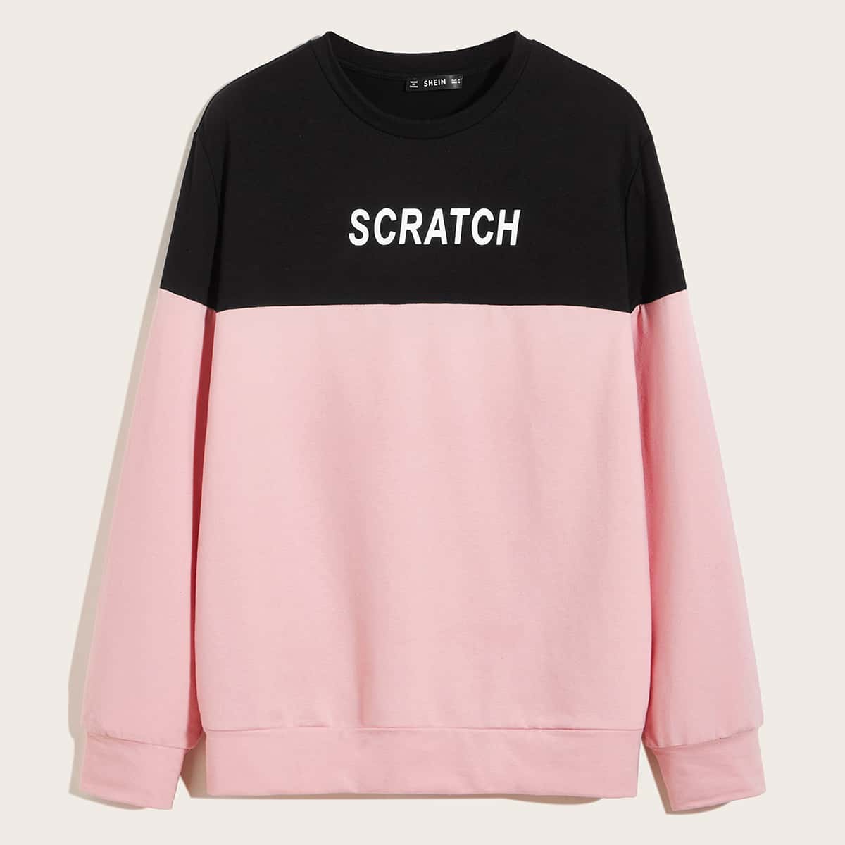 

Guys Two Tone Letter Graphic Pullover, Multicolor
