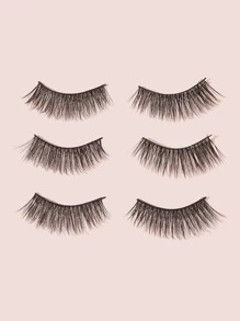 MAGEFY 10 Pairs Of Natural Full False Eyelashes,Thick Curling FluffyEyelashes For Party Use Manga Eyelashes, Travel Essentials - Black - View 2