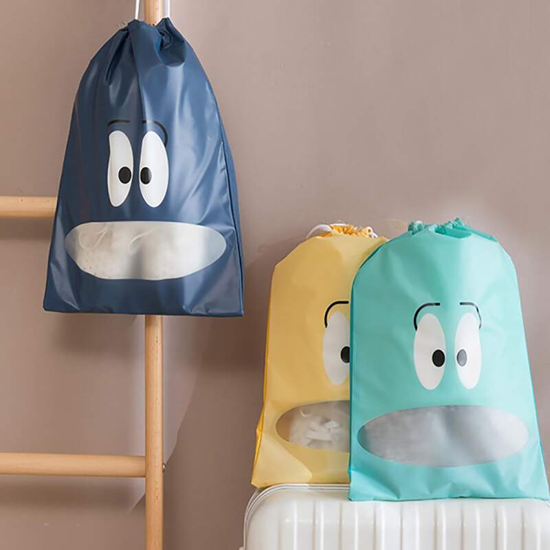 

4pcs Cartoon Graphic Drawstring Storage Bag, Multicolor