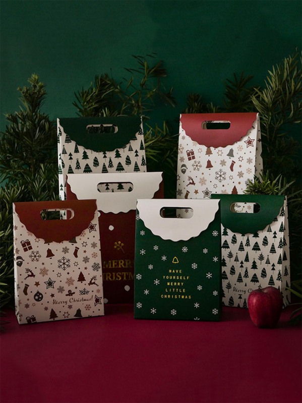 

2pcs Christmas Gift Package Bag, Multicolor