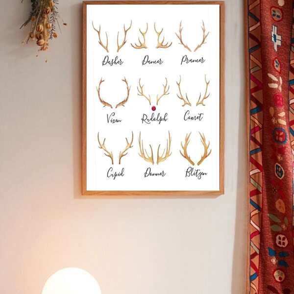 

Antlers Wall Art Print Without Frame