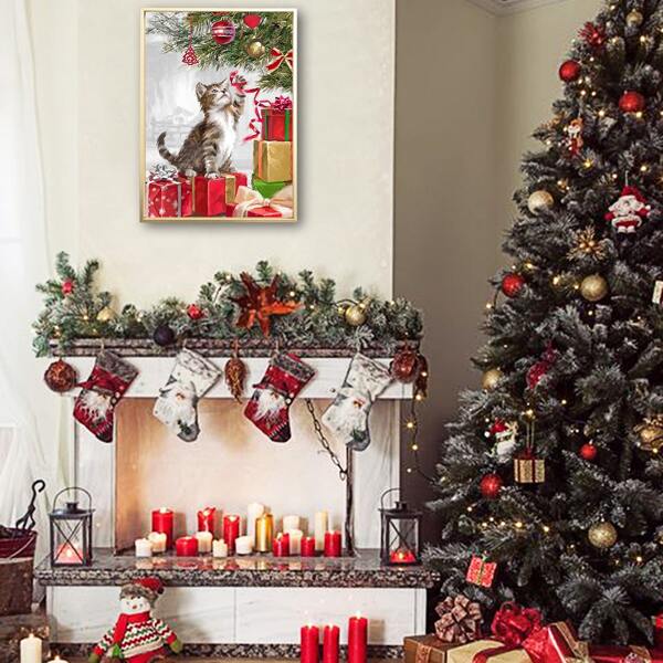 

Christmas Wall Art Print Without Frame, Multicolor