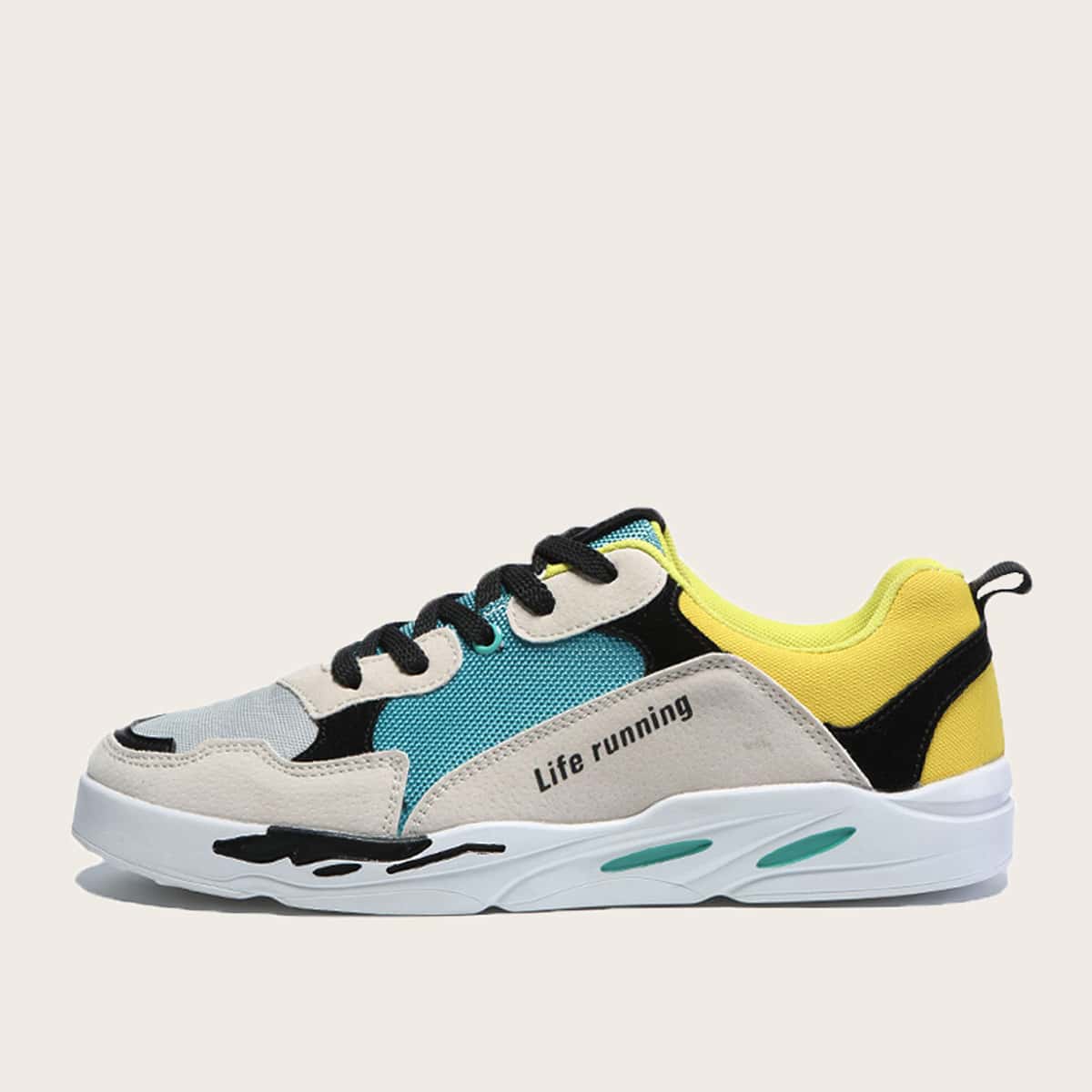 

Guys Color Block Mesh Panel Sneakers, Multicolor