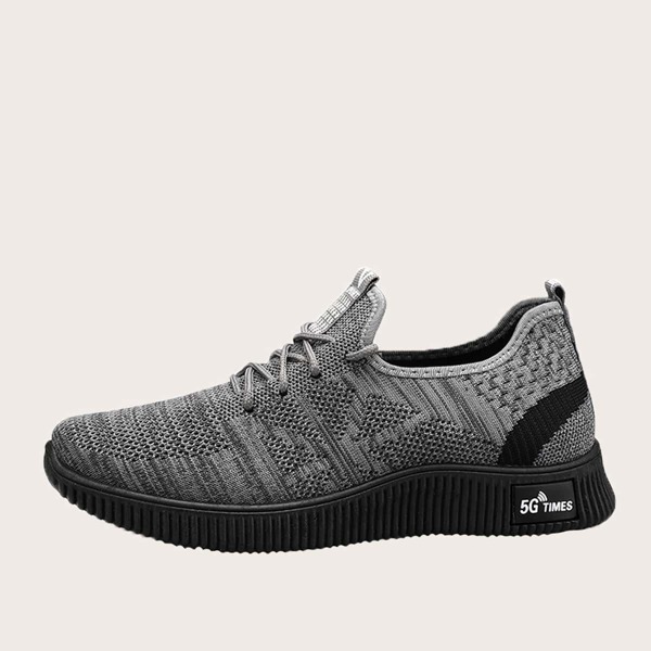 

Men Lace-up Front Wide Fit Sneakers, Grey