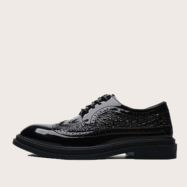 

Men Lace-up Front Wingtip Dress Shoes, Black