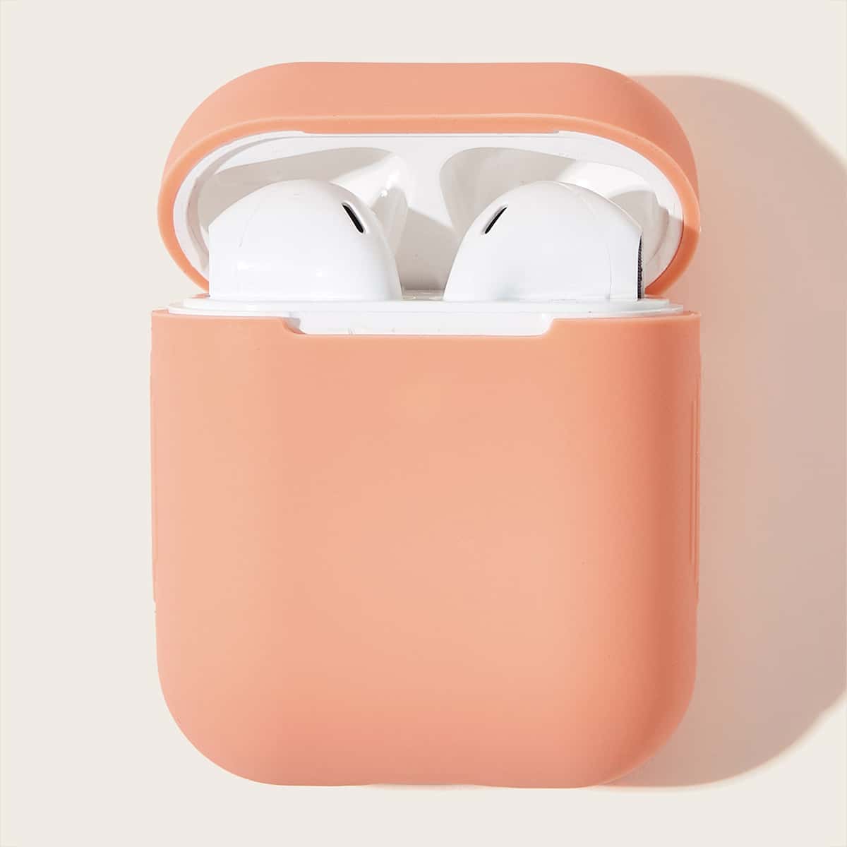 

Plain Airpods Box Protector, Coral orange