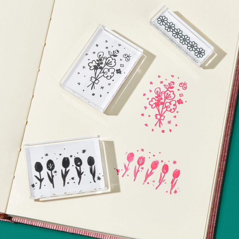 

1pc Floral Print Stamp