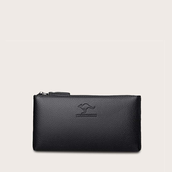 

Men Textured Minimalist Purse, Black