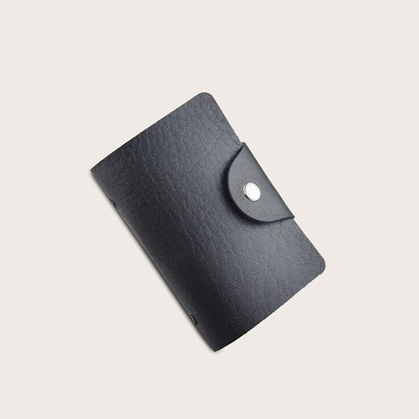 

Men Fold Over Card Case, Black