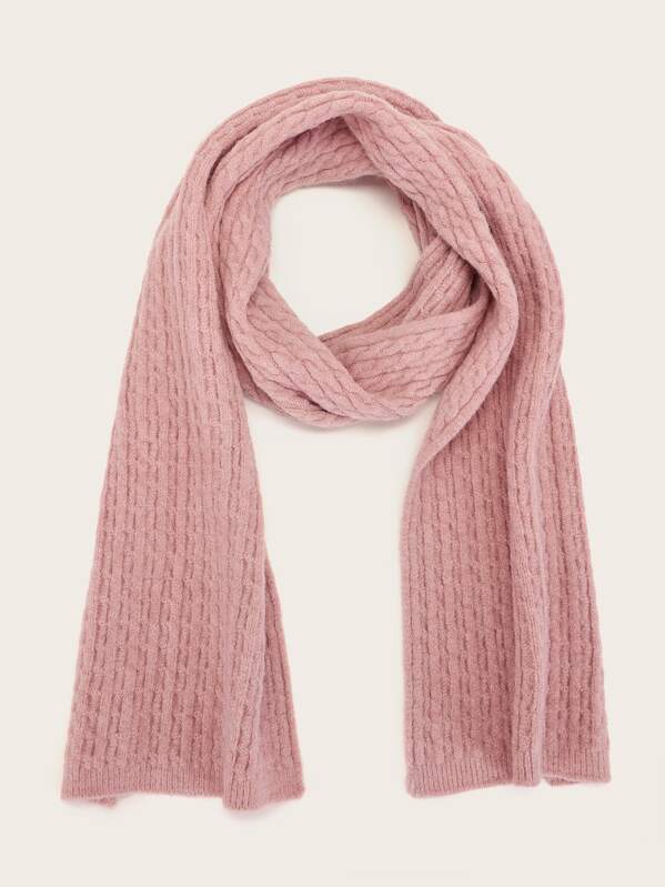 

Solid Knit Scarf, Pink