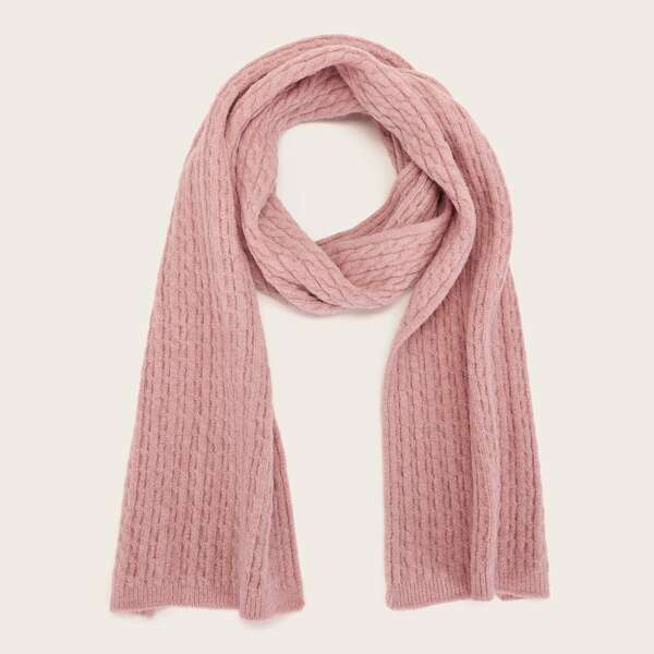 

Solid Knit Scarf, Pink
