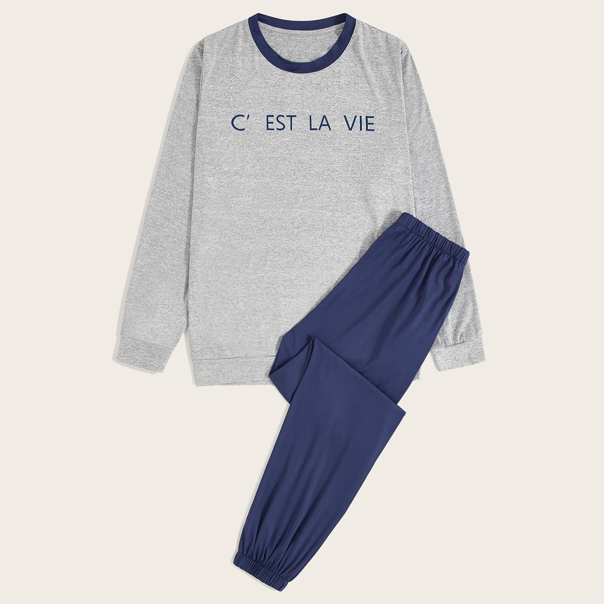 

Guys Letter Graphic Tee & Pants PJ Sets, Multicolor