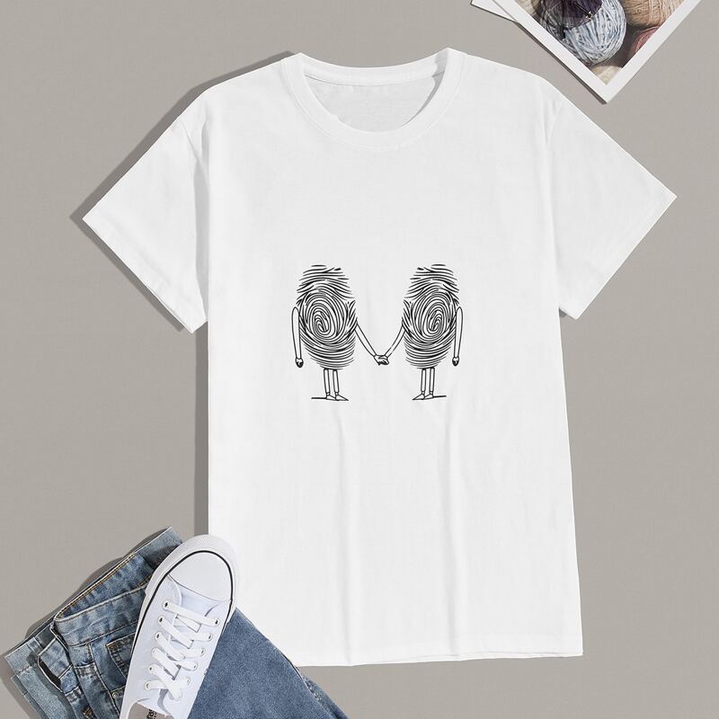 Guys Graphic Print Tee, White