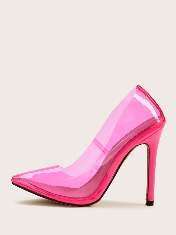 

Point Toe Stiletto Court Heels, Hot pink