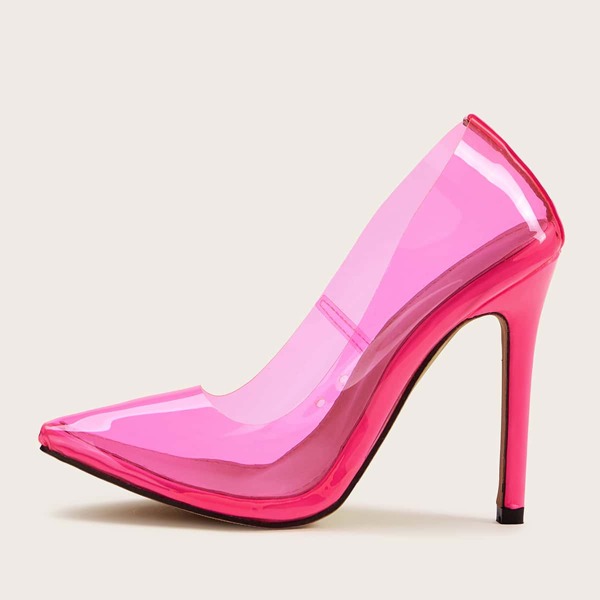 

Point Toe Stiletto Court Heels, Hot pink