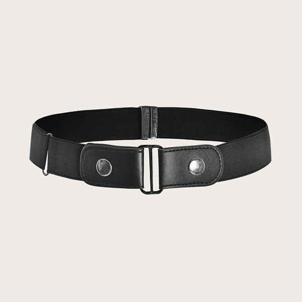 

Elastic Studded Decor Belt, Black