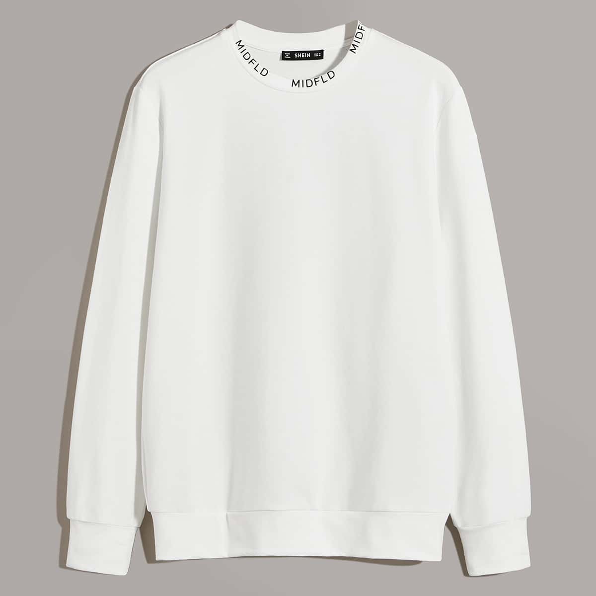 

Guys Letter Graphic Pullover, White