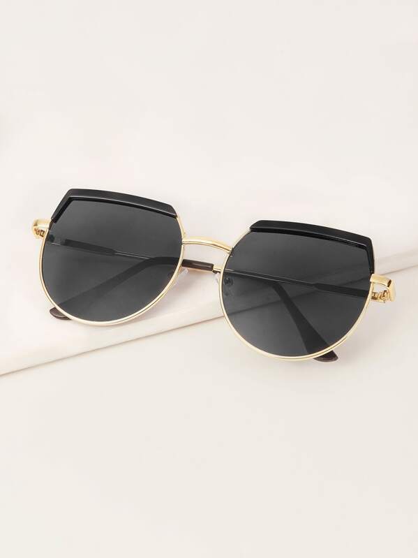 

Солнечные очки с металлической рамкой, Черные