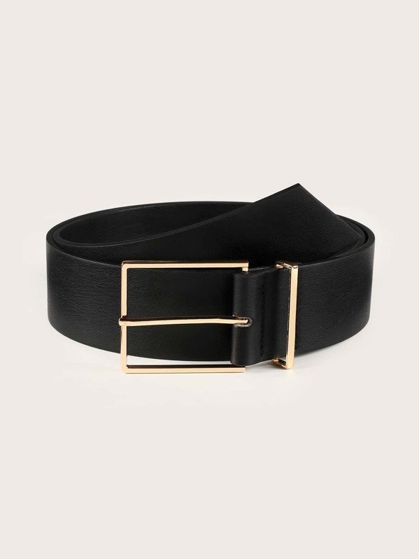 

Square Metal Buckle Belt, Black