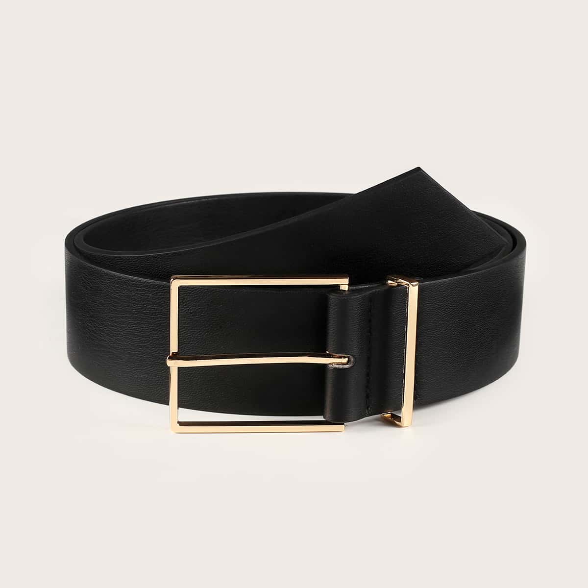 

Square Metal Buckle Belt, Black