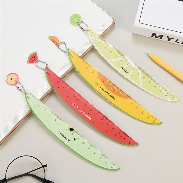 1pc Fruit Shaped Plastic Ruler