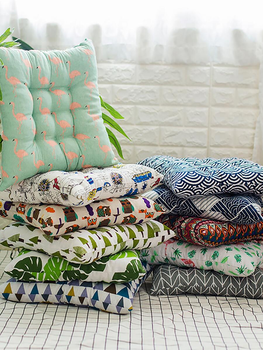 1入組卡通圖案方形座墊