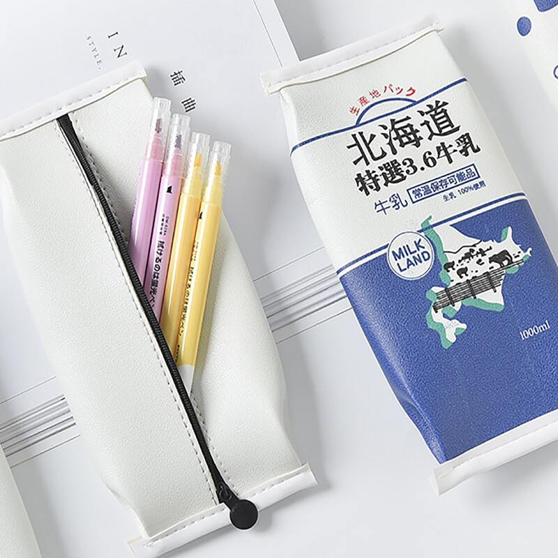 

1pc Milk Box Shaped Pencil Case
