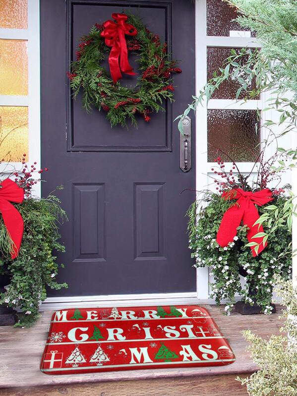 

Christmas Print Floor Mat, Multicolor