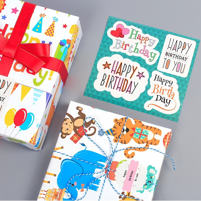 

1sheet Holiday Decor Cartoon Sticker