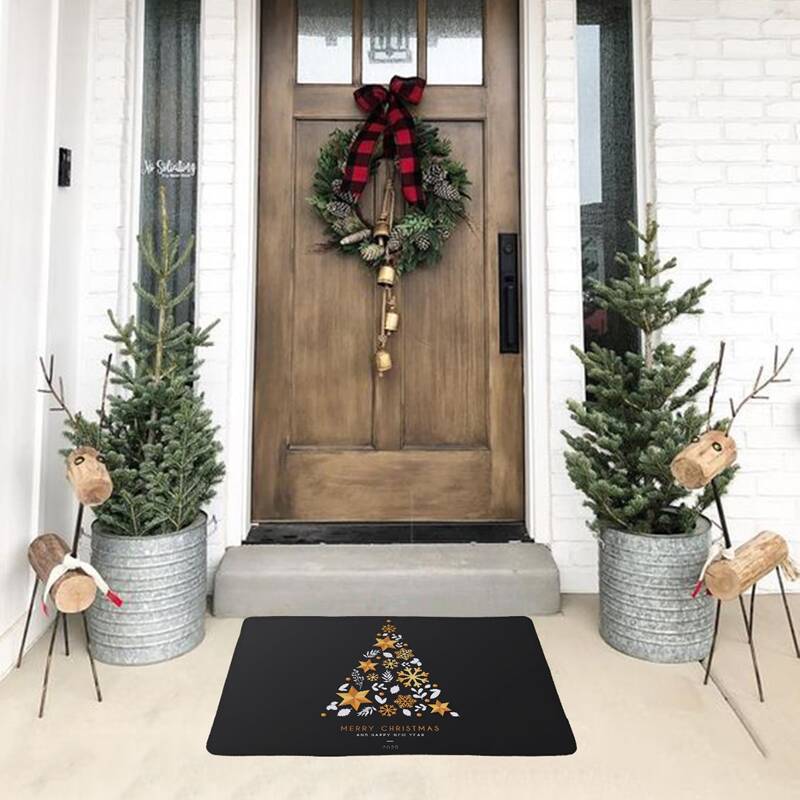 

Christmas Print Floor Mat, Multicolor