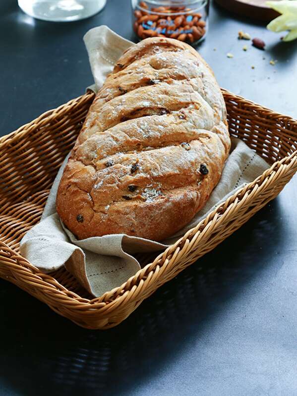 

1pc Rectangle Faux Rattan Bread Basket