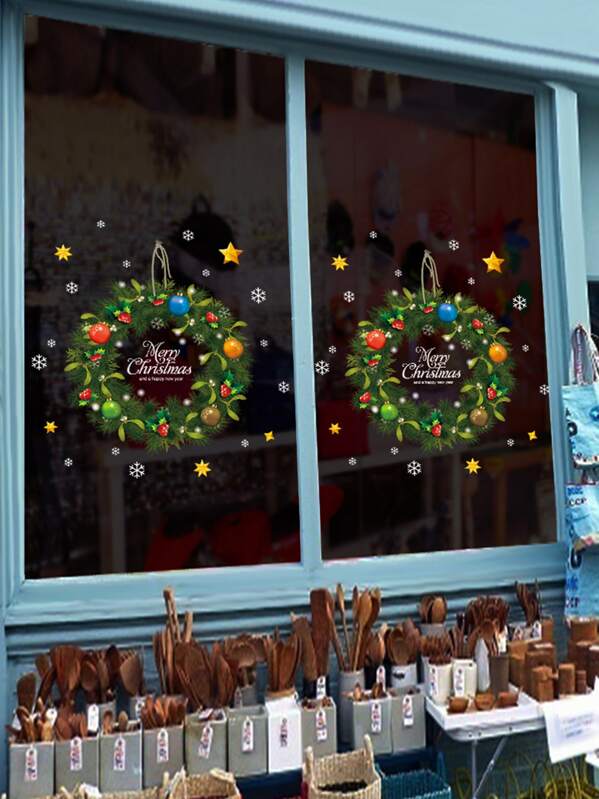 

Christmas Wreath Print Wall Sticker