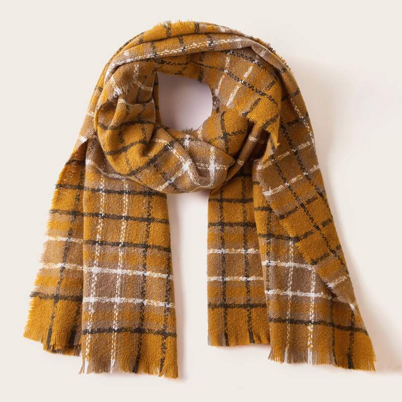 

Plaid Pattern Scarf, Multicolor