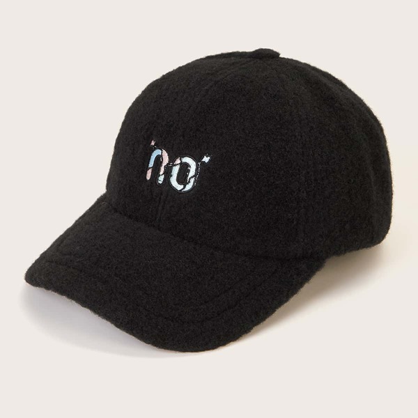 

Men Fluffy Baseball Cap, Black