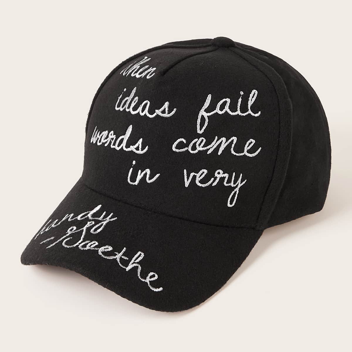 

Guys Letter Graphic Baseball Cap, Black