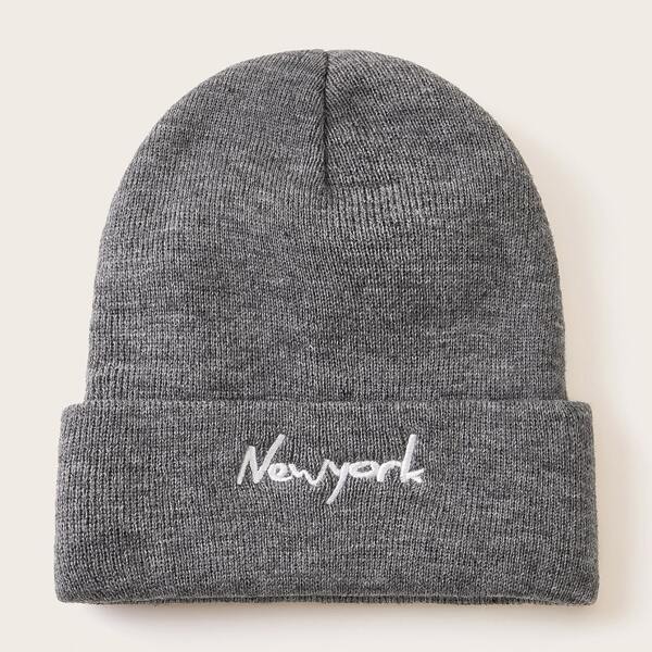 

Men Letter Graphic Beanie, Multicolor
