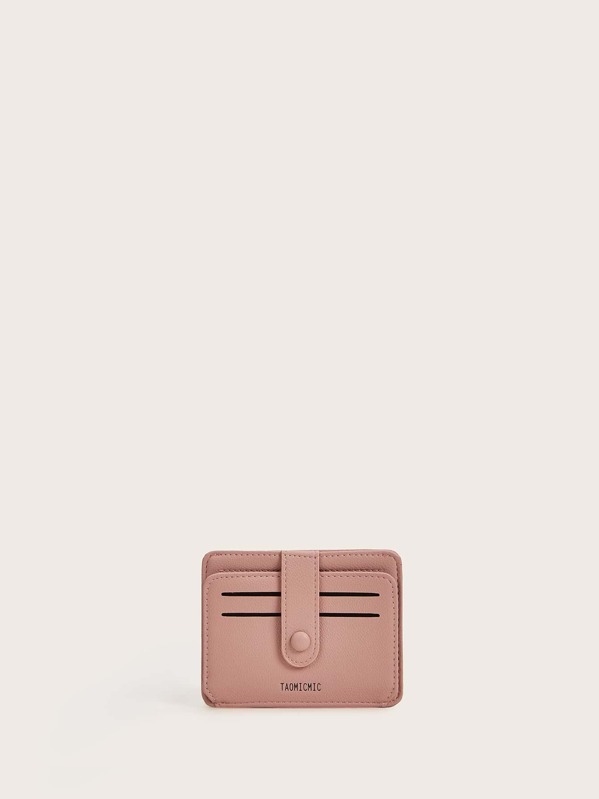 

Letter Detail Card Case, Pink