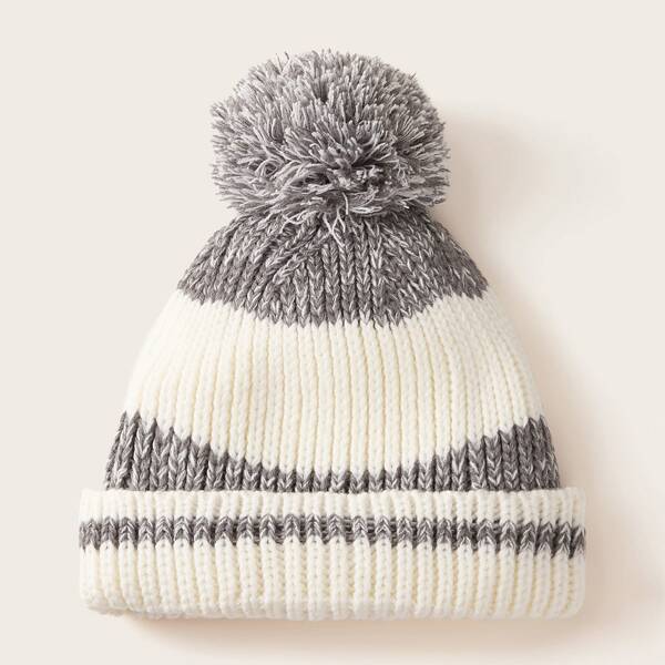 

Kids Color Block Knitted Beanie, Multicolor