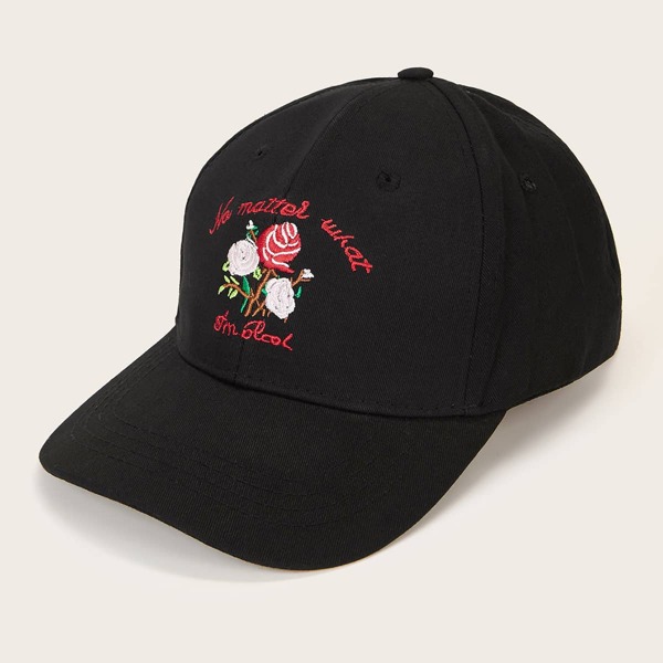 

Men Flower Embroidery Baseball Cap, Multicolor