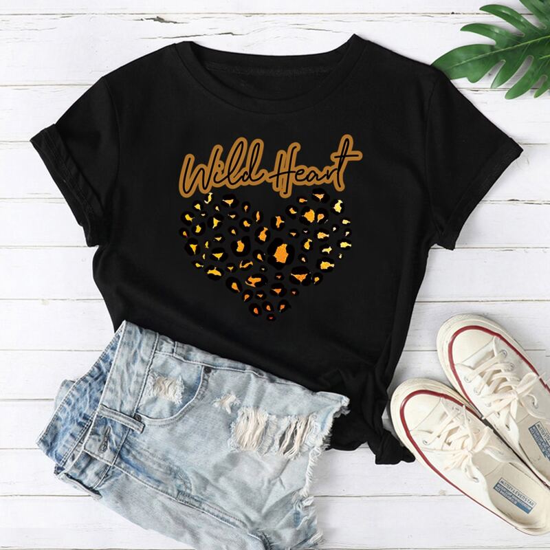 

Heart & Letter Graphic Tee, Black