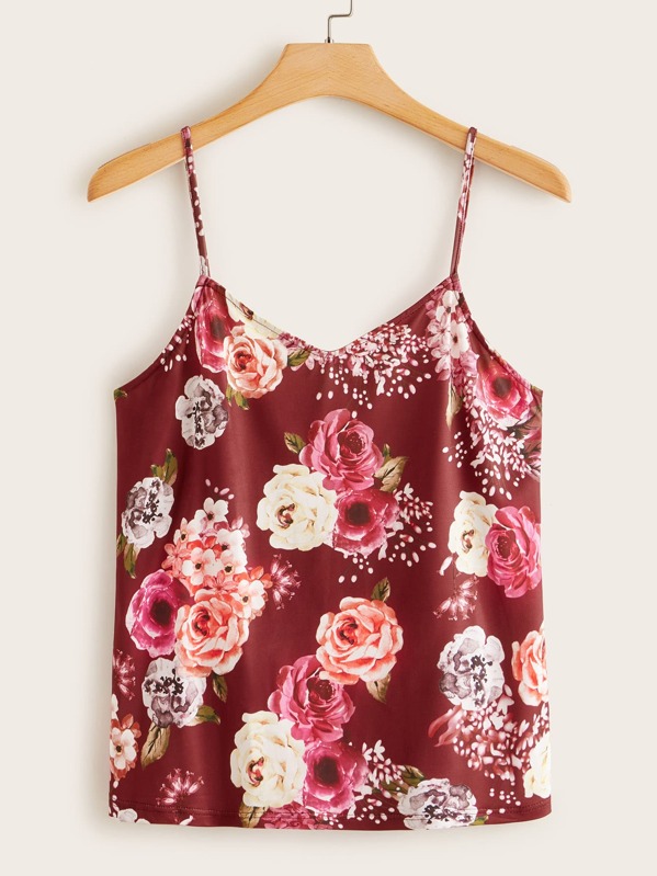 

Plus Floral Print Cami Top, Multicolor