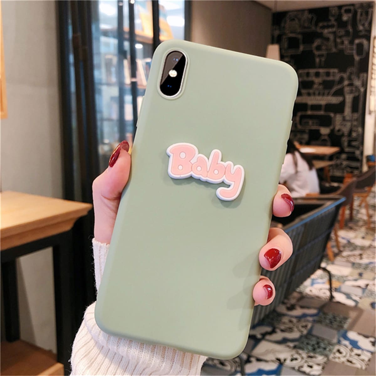 

3D Letter Design Soft iPhone Case