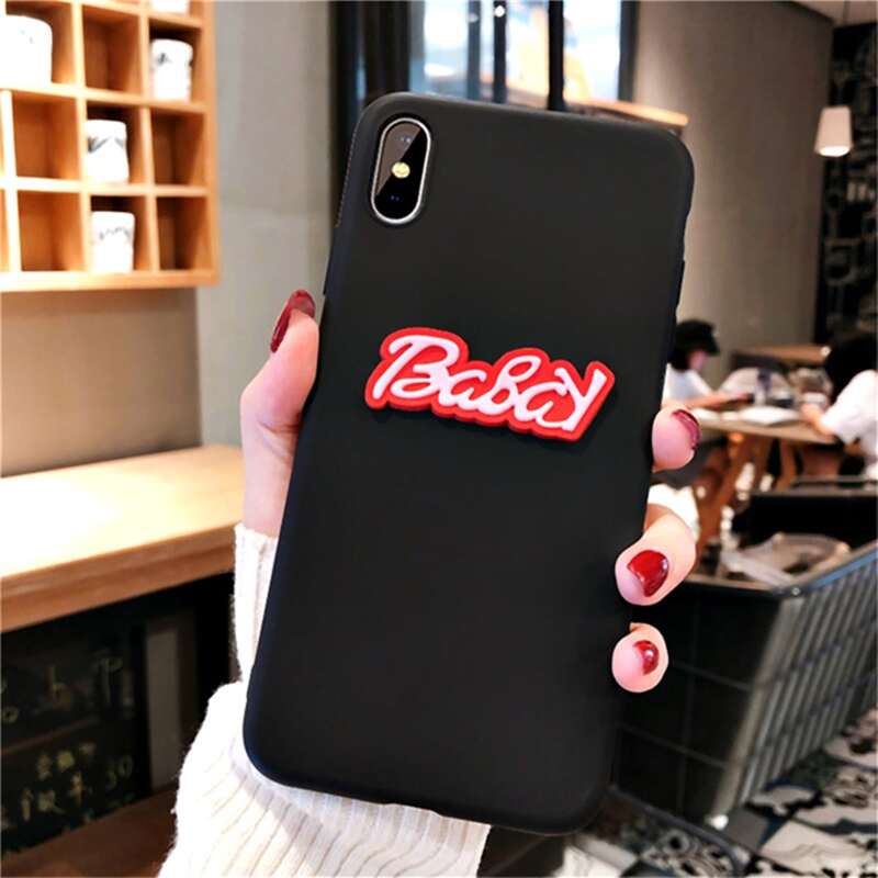 

3D Letter Design Soft iPhone Case