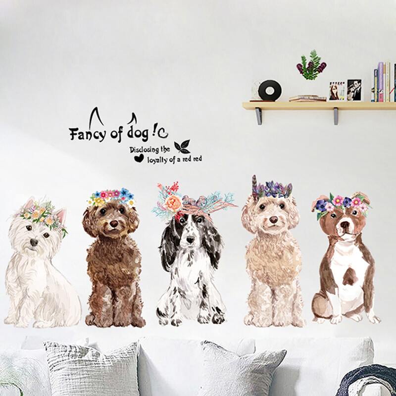 

1pc Cartoon Dog Pattern Wall Sticker