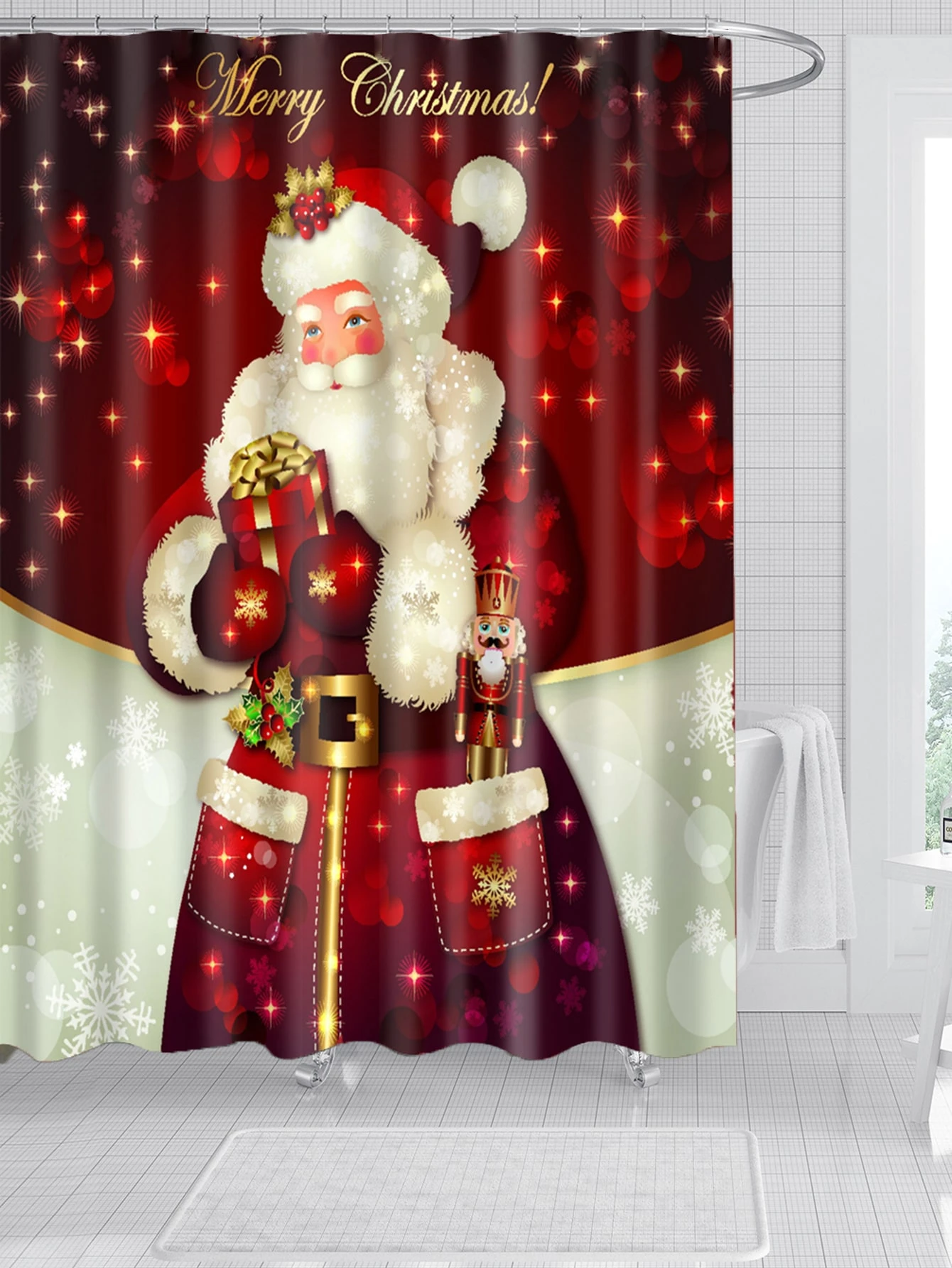 Cortina Duchacon Patr/ón de Panal Peque/ña Tela Antimoho Poli/éster Cortinas de Ba/ño Decorativas Impermeable /& Lavable,Blanco Duchas de Ba/ño Cortinas con 12 Aros de Cortina Ducha-180x180cm.