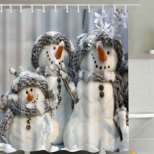 

Snowman Print Shower Curtain, Multicolor